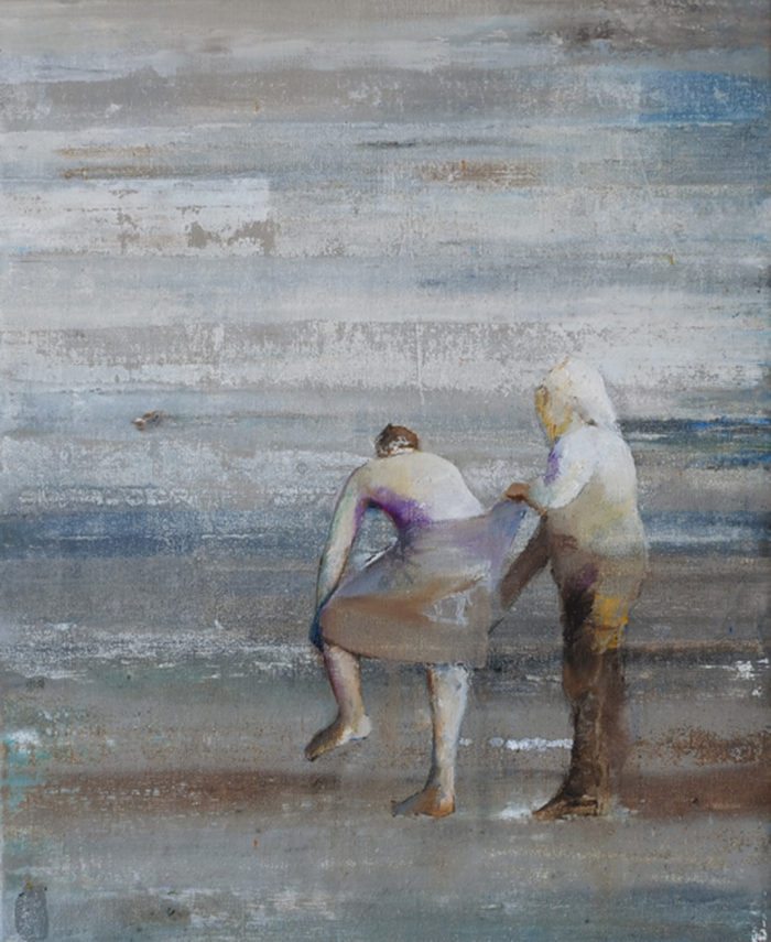 Casper Verborg | equilibrium | oil and spray paint on canvas | 50 x 40 cm | 2020