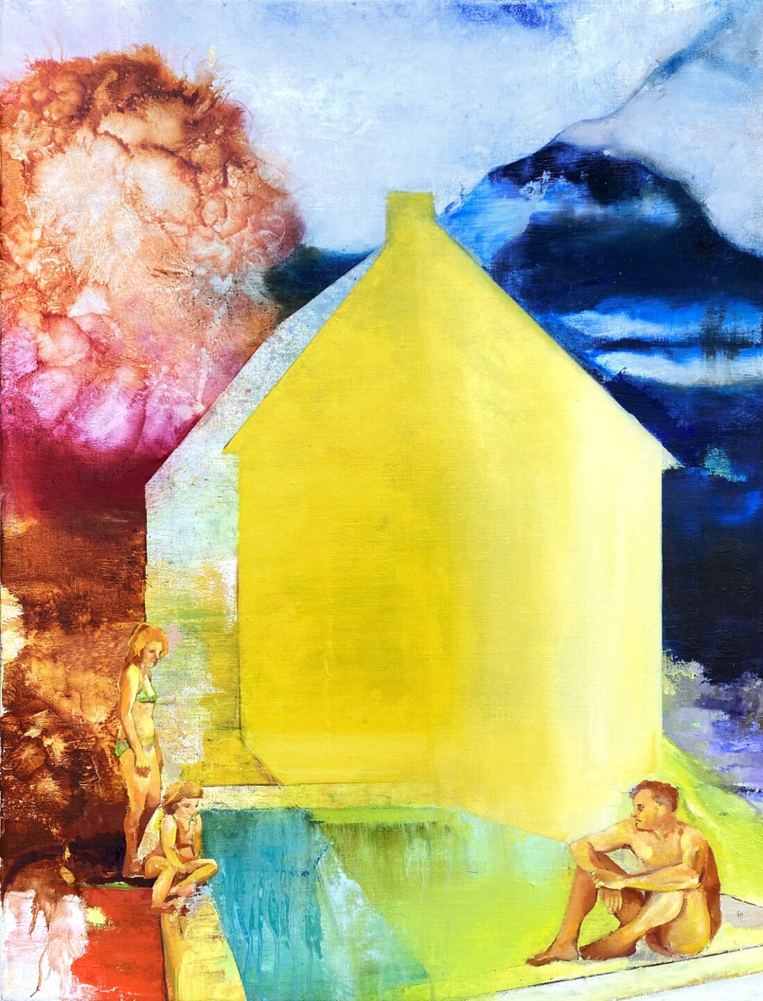 Casper Verborg | the yellow house | oil on linen | 91 x 70 cm | 2023